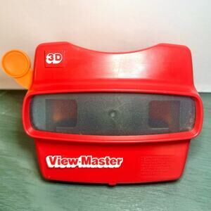 Vintage View-Master 3D Viewer Red w/ Orange Lever Mattel Classic